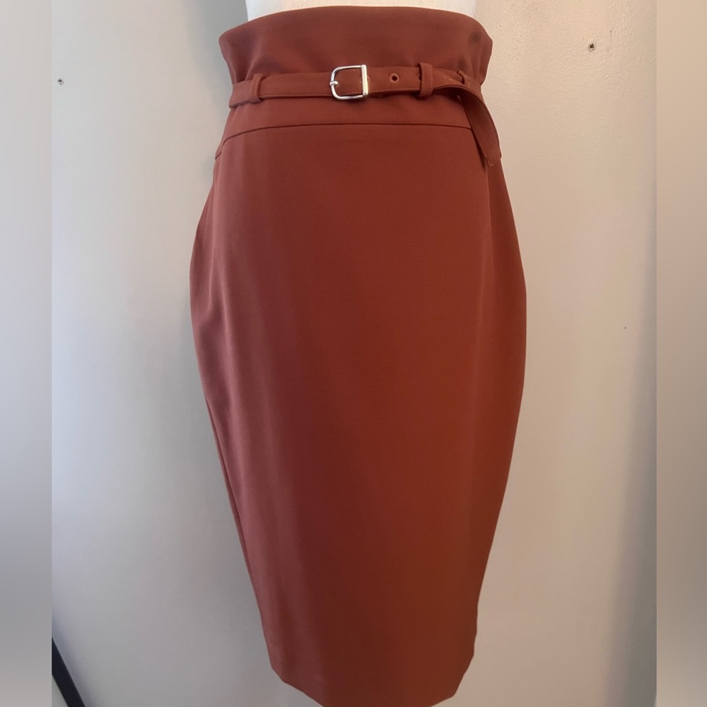 EXPRESS Chocolate Brown Belted Pencil Skirt size 8